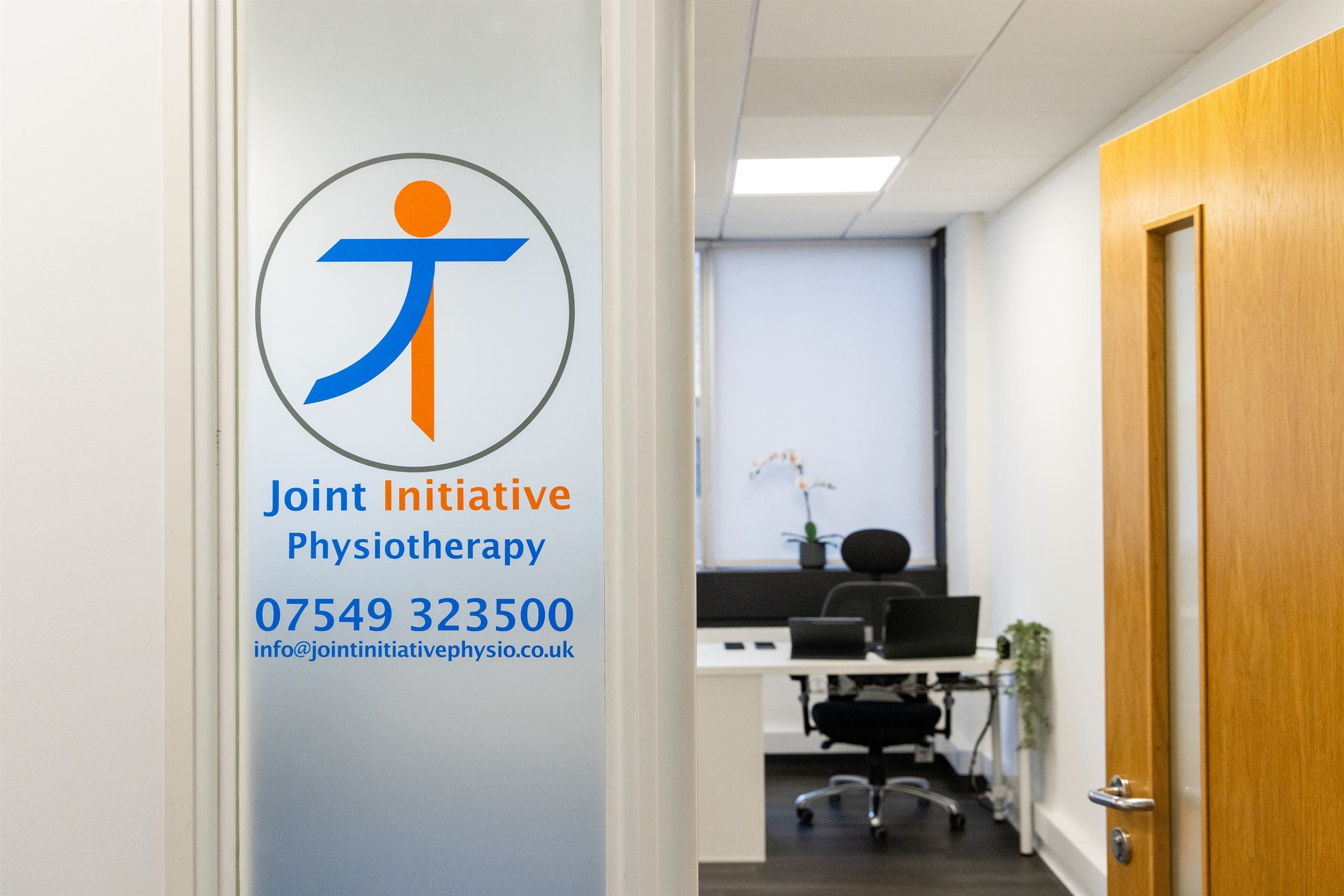 Physiotherapy session in the treatment room at Joint Initiative Physiotherapy, Rose Lane